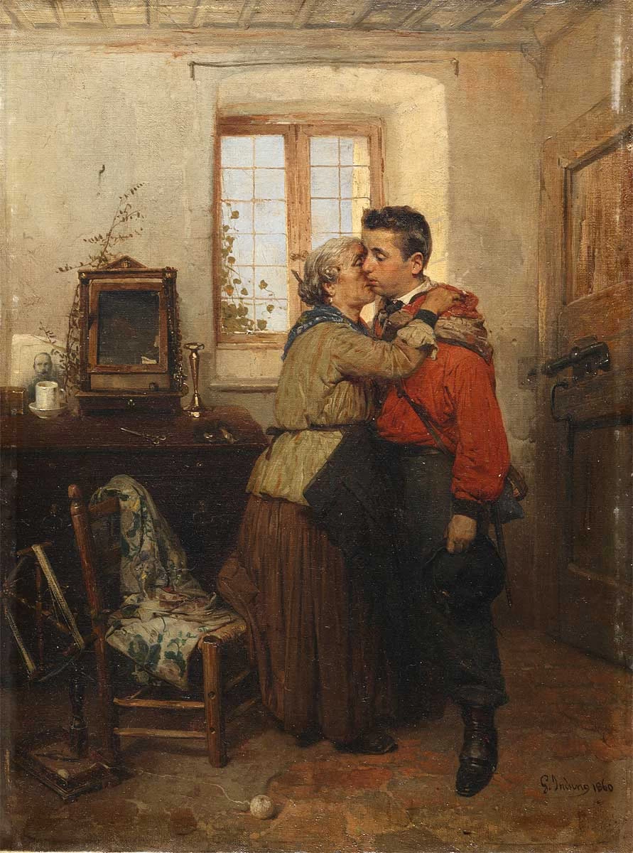 La partenza del garibaldino - Pinacoteca di Brera, Milano, 1857